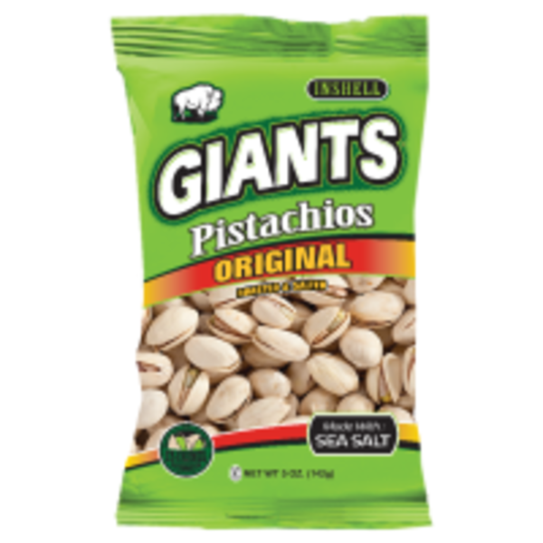 Giant Snack Giants Pistachios Original Roasted & Salted 5 oz., PK8 51660